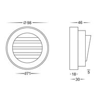 Pinta White Louvered Step Lights