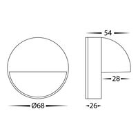 Veko Black Step Lights with Eyelid