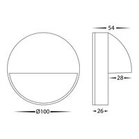 Veko White Step Lights with Eyelid