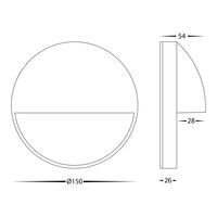 Veko Black Step Lights with Eyelid