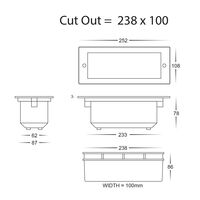 Bata 316 Stainless Steel LED Brick Light
