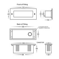 Bata 316 Stainless Steel 3w LED Brick Light