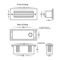 Bata 316 Stainless Steel 3w LED Brick Light
