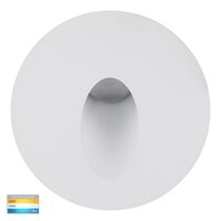Reces White Round TRI Colour Recessed LED Step Light