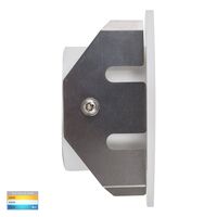 Reces White Round TRI Colour Recessed LED Step Light