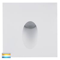Reces White Square TRI Colour Recessed LED Step Light