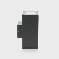 Quadru Square Black TRI Colour Up & Down LED Wall Light