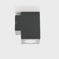 Quadru Square Black TRI Colour Fixed Down LED Wall Light