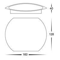 Cara Black Up & Down Wall Light