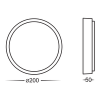 Liptor White 10w Ceiling Mounted LED Oyster