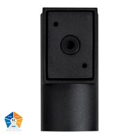 Aries Aluminium Black Fixed Down LED Wall Light