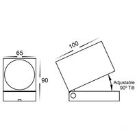 Accord White TRI Colour Single Adjustable Spot Light