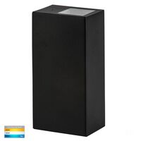 Veldi Black Square TRI Colour Up & Down Wall Light