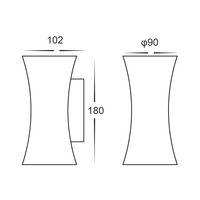 Savannah White Up & Down LED Wall Light
