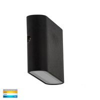 Lisse Black Fixed Down TRI Colour LED Wall Light