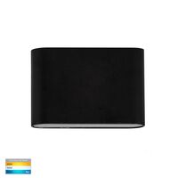 Lisse Black Fixed Down TRI Colour LED Wall Light