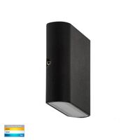 Lisse Black Up & Down TRI Colour LED Wall Light