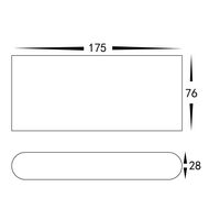 Lisse Black Fixed Down RGBW LED Wall Light