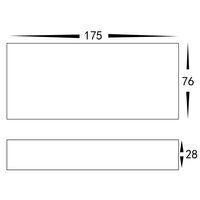Essil Black Fixed Down LED Wall Light