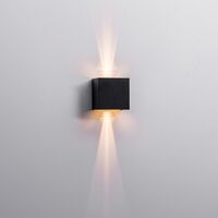 Versa Black Square Up & Down Wall Light