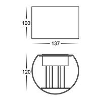 Versa White Round Up & Down Wall Light