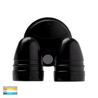 Focus Polycarbonate Black Double Adjustable Spot Light With Sensor