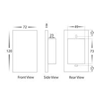 Wifi Single Gang Black Dimmer Wall Switch