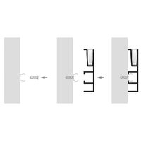 White Side Mounted Aluminium Profile