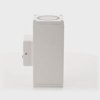 Quadru Square White TRI Colour Up & Down LED Wall Light