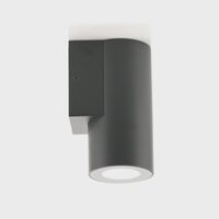Aries Aluminium Black Fixed Down LED Wall Light