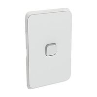 Clipsal Iconic, Switch Plate Skin, 1 Gang, Horizontal/Vertical Mount, Clip-On - Cool Grey