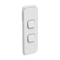 Clipsal Iconic, Switch Plate Skin, 2 Gang, Vertical Mount, Clip-On - Cool Grey