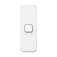 Clipsal Iconic, Flush Switch, Vertical Mount, 1 Gang, 230/240V, 10AX, LED - Vivid White