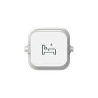 Clipsal Iconic, Bed 4 Rocker, 10 Pack - Vivid White