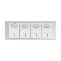 Clipsal Iconic, Styl Quad Power Point Skin, Horizontal Mount, 250V, 10A - Silver