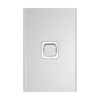 Clipsal Iconic, Styl Switch Plate Skin, Vertical/Horizontal, 1 Gang - Silver