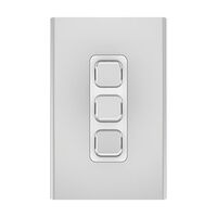 Clipsal Iconic, Styl Switch Plate Skin, Vertical/Horizontal, 3 Gang - Silver