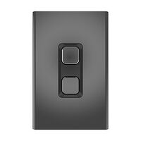 Clipsal Iconic, Styl Switch Plate Skin, Vertical/Horizontal, COOKER, 45A - Silver Shadow