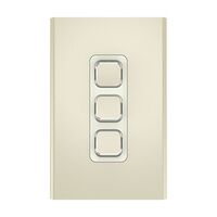 Clipsal Iconic, Styl Switch Plate Skin, Vertical/Horizontal, 3 Gang - Crowne