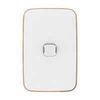 Clipsal Iconic, Essence Switch Plate Skin, 1 Gang, Vertical/Horizontal, Clip-On - Arctic White