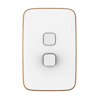 Clipsal Iconic, Essence Switch Plate Skin, 1 Gang, COOKER, Vertical/Horizontal Mount, 45A, Clip-On - Arctic White