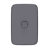 Clipsal Iconic, Essence Switch Plate Skin, 1 Gang, Vertical/Horizontal, Clip-On - Ash Grey