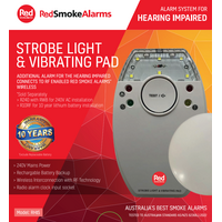 Strobe light and vibrating alarm system for the Hearing impaired - RHIS - 7