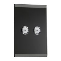 C-Bus, SpaceLogic Wall Plate, Saturn, E-Series, Key Input unit, 2 keys - Black