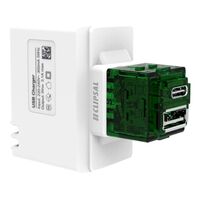 Clipsal Iconic, Clipsal Iconic USB Charger Mechanism, Dual Type, A+C 3.1A - Vivid White