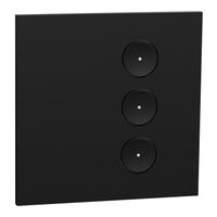 C-Bus, SpaceLogic Wall Plate, Saturn Zen, E-Series, Key Input unit, 3 keys - Zen Black