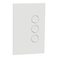 C-Bus, SpaceLogic Wall Plate, Saturn Zen, A-Series, Key Input unit, 3 keys - Zen White