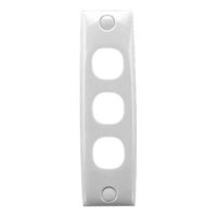 Standard Series, Flush Plate, 3 Gang, Architrave - White Electric