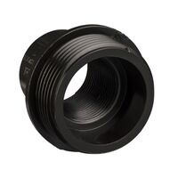 Clipsal - Cable Management, BSP/Metric Screwed Converter, PVC, Male 32BSP Female 25mm - Black