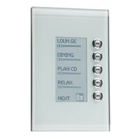 C-Bus Control and Management System, Glass Fascia, 5 Gang, Saturn Series - Glass Finish